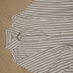 EUC Concepts by Claiborne Dress White Maroon Silver Stripes 3XLT